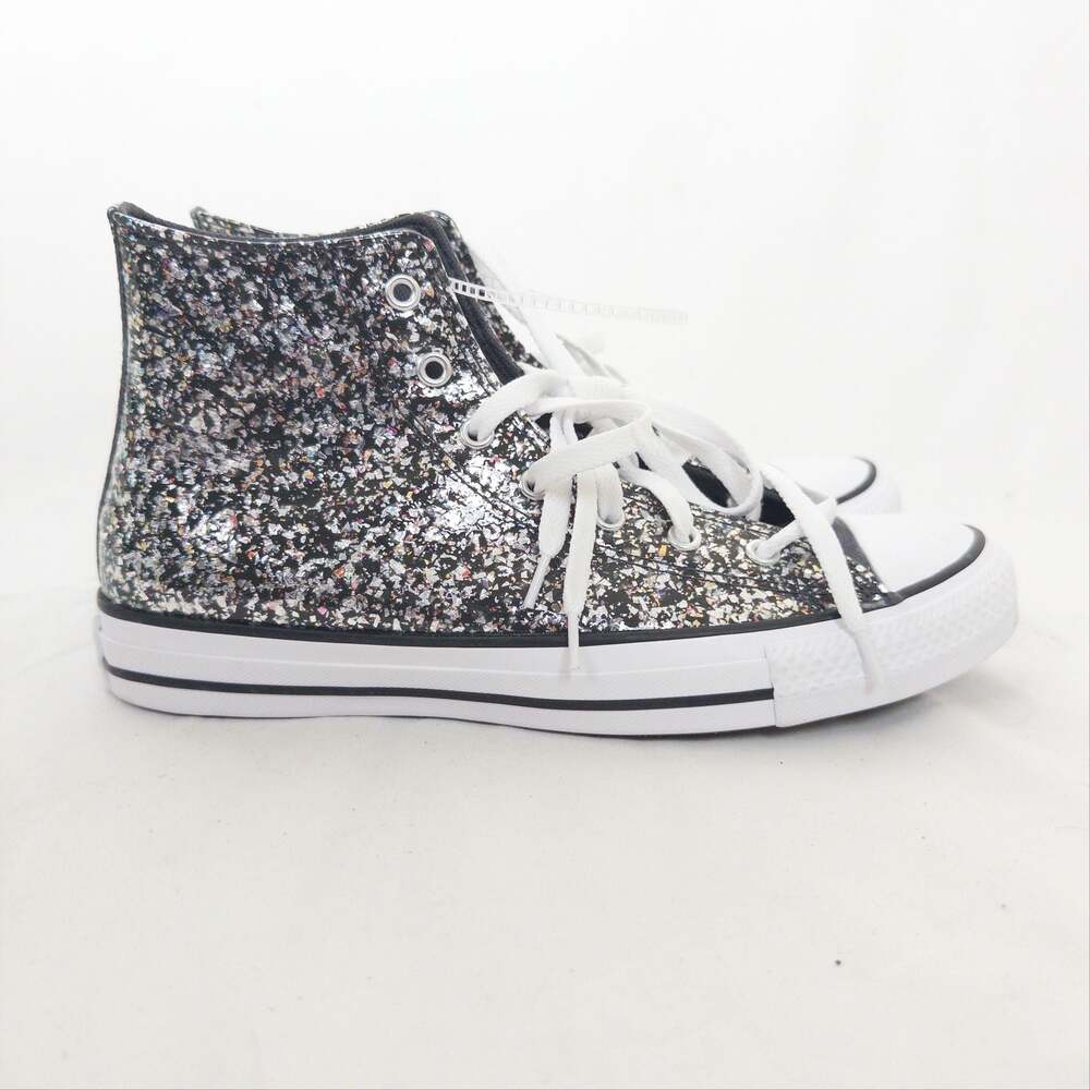 Converse Chuck Taylor All Star Glitter Dark Matter Black A09270C Size 7 Youth